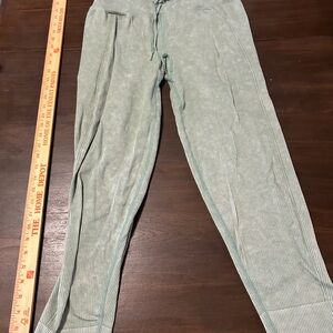PINK Victoria's Secret Mint Ribbed Drawstring Joggers